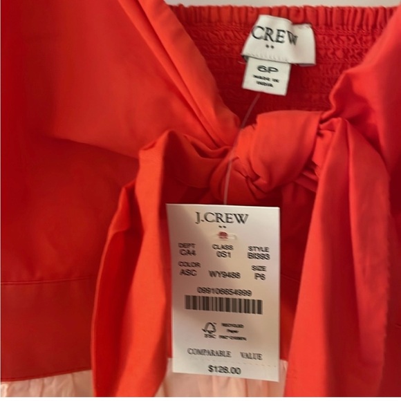 NWT J Crew dress color block 6 petite - Picture 3 of 6